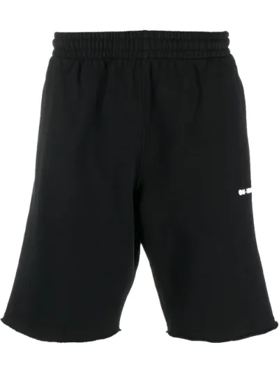 logo-print cotton track shorts 