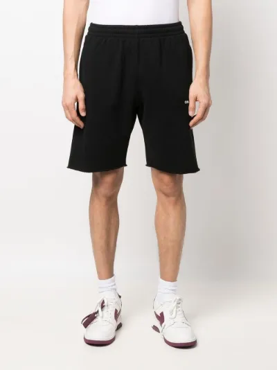 logo-print cotton track shorts 