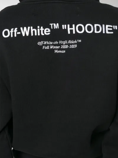 off white logo print hoodie