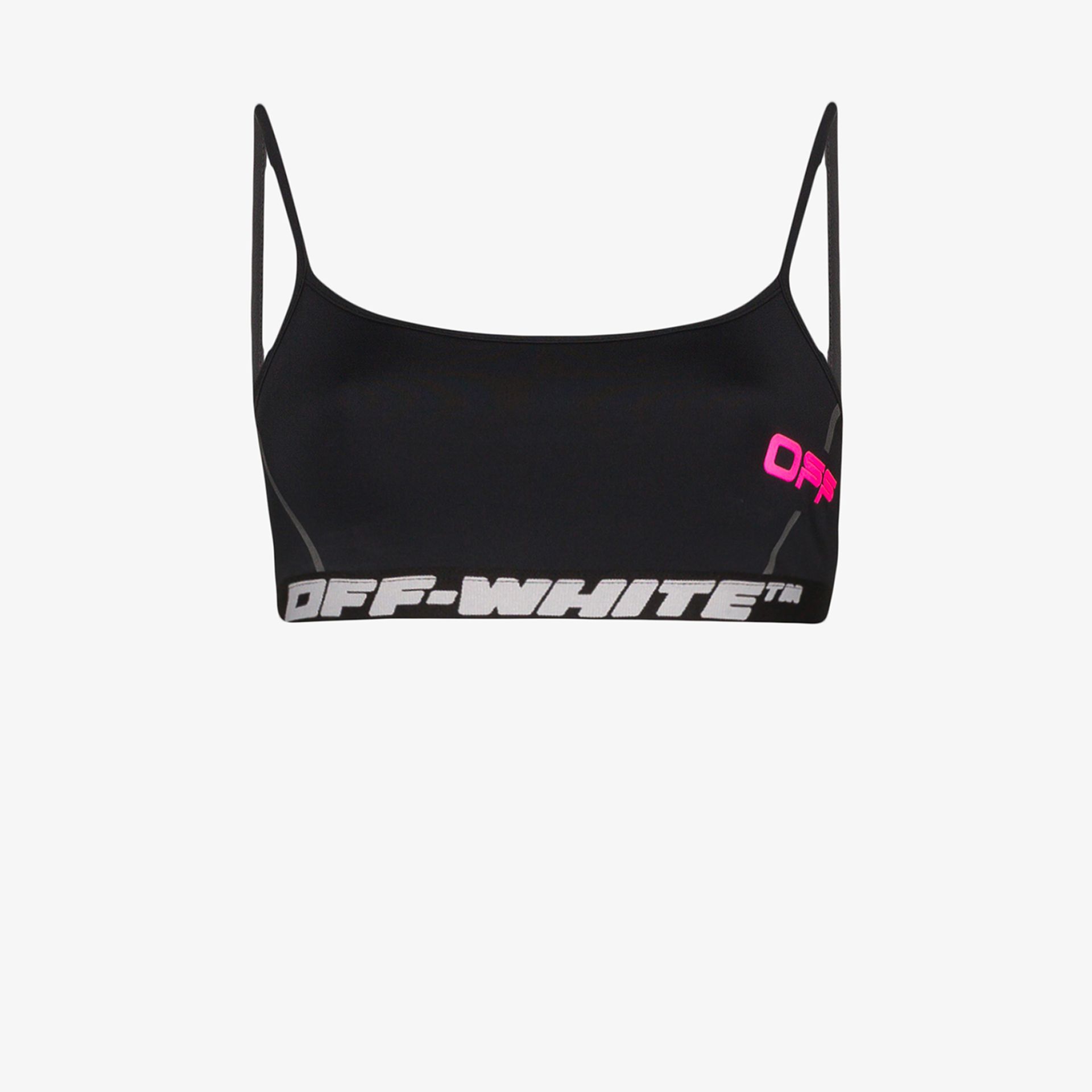 off white logo sports bra