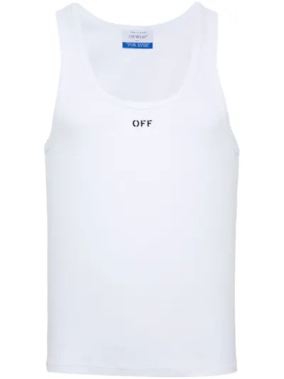 Off White logo print tank top Eraldo KR