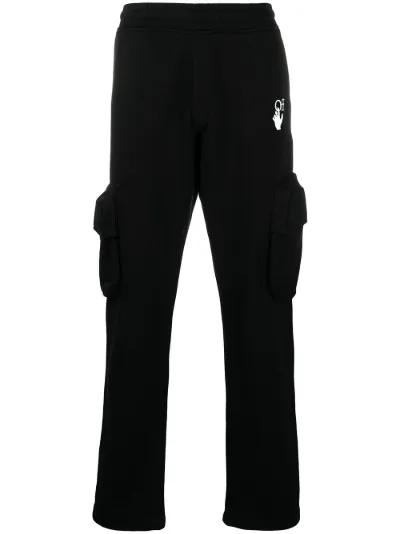 off white logo print track pants