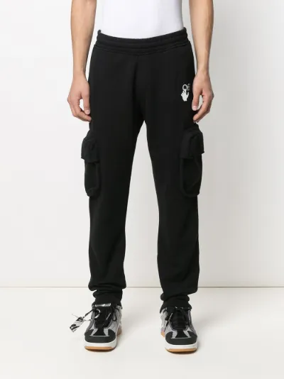 off white logo print track pants