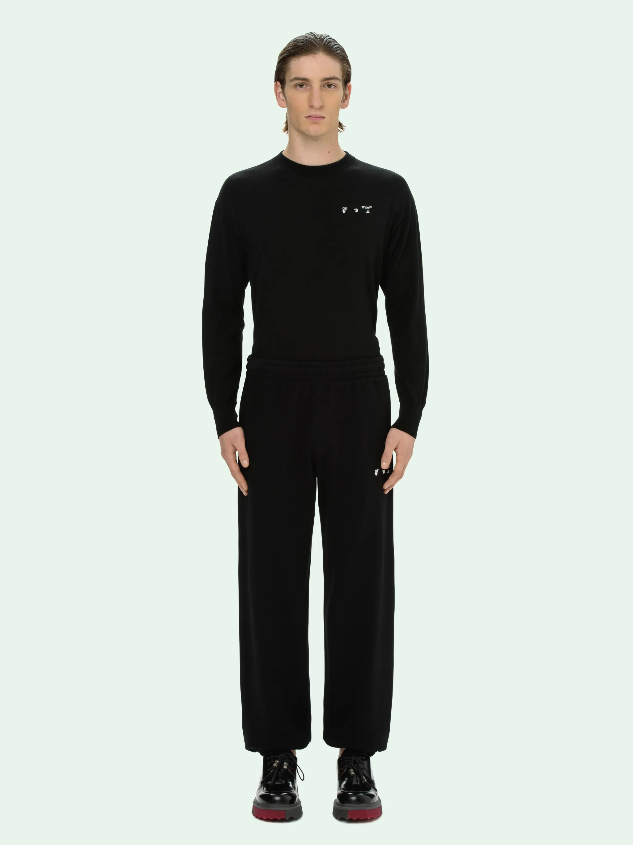 off white logo print track pants
