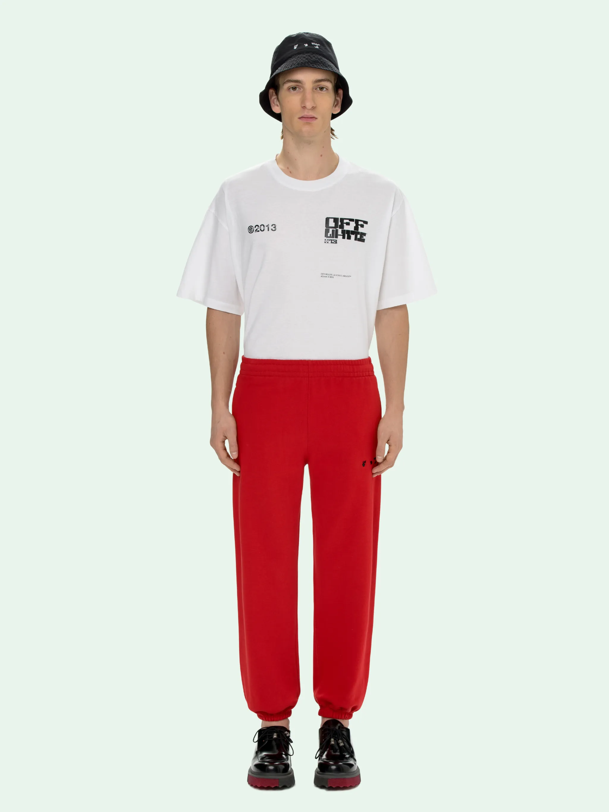off white logo print track pants
