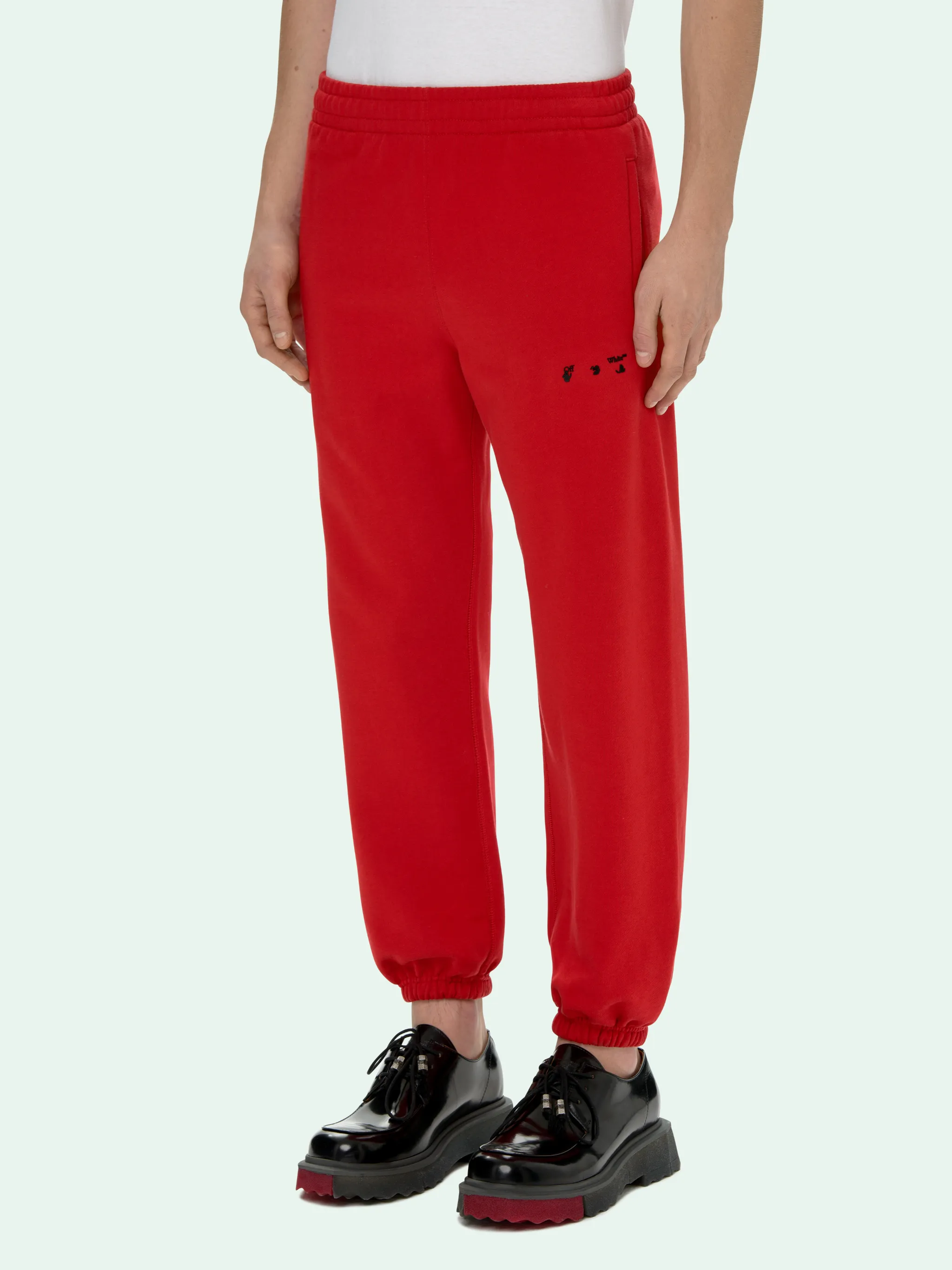 off white logo print track pants