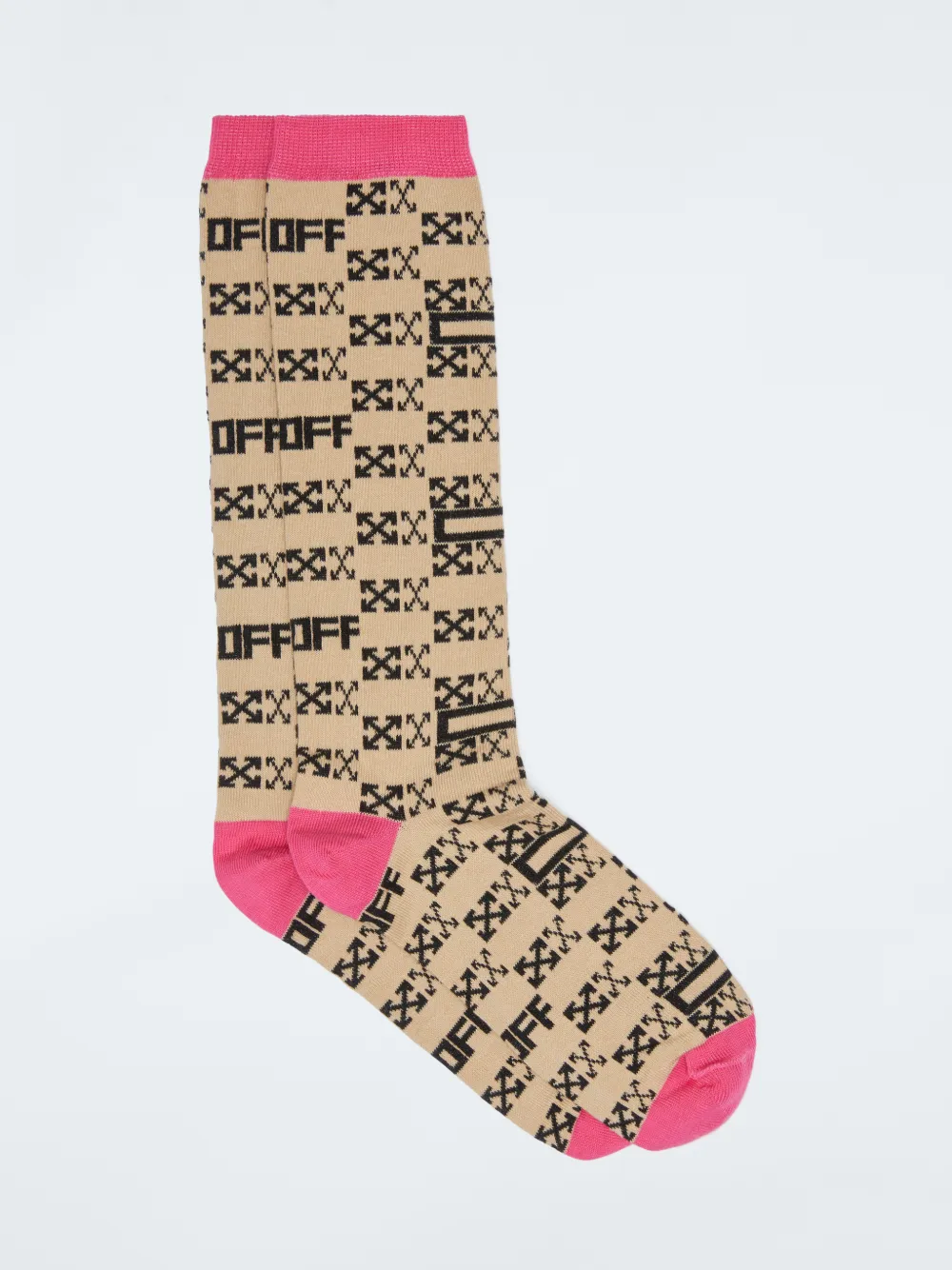 off white pink socks