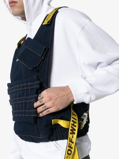 off white denim vest
