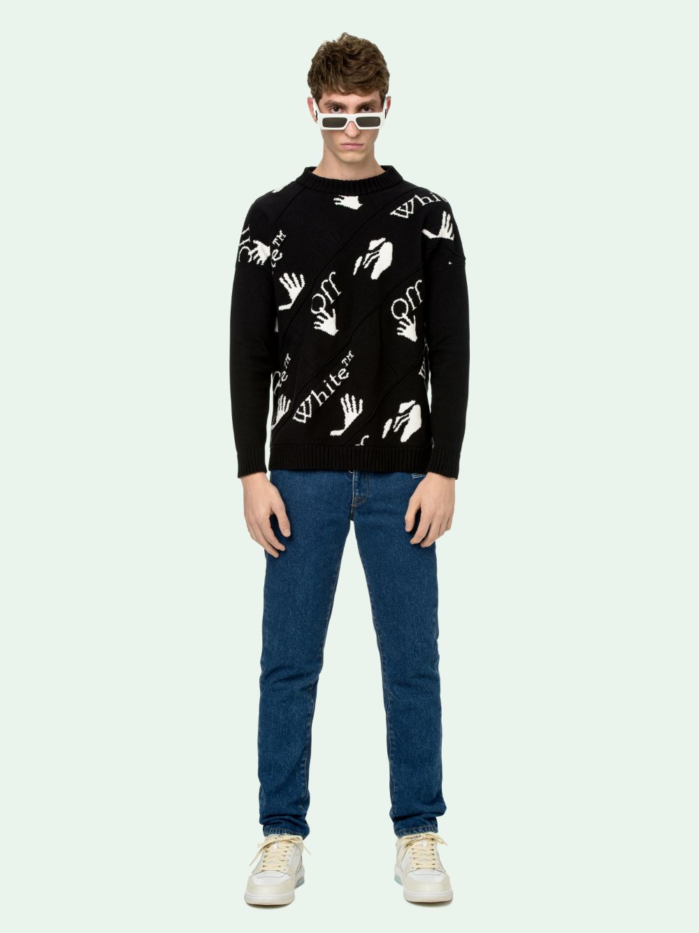 Off white on sale tiger embroidered sweatshirt