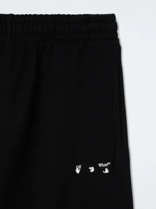 logo track pants in black Off White Official US