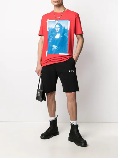 off white track shorts
