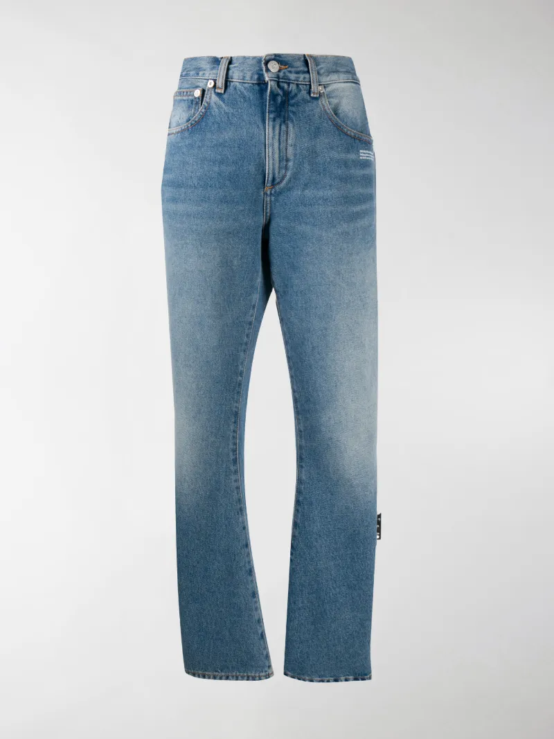loose fit white jeans
