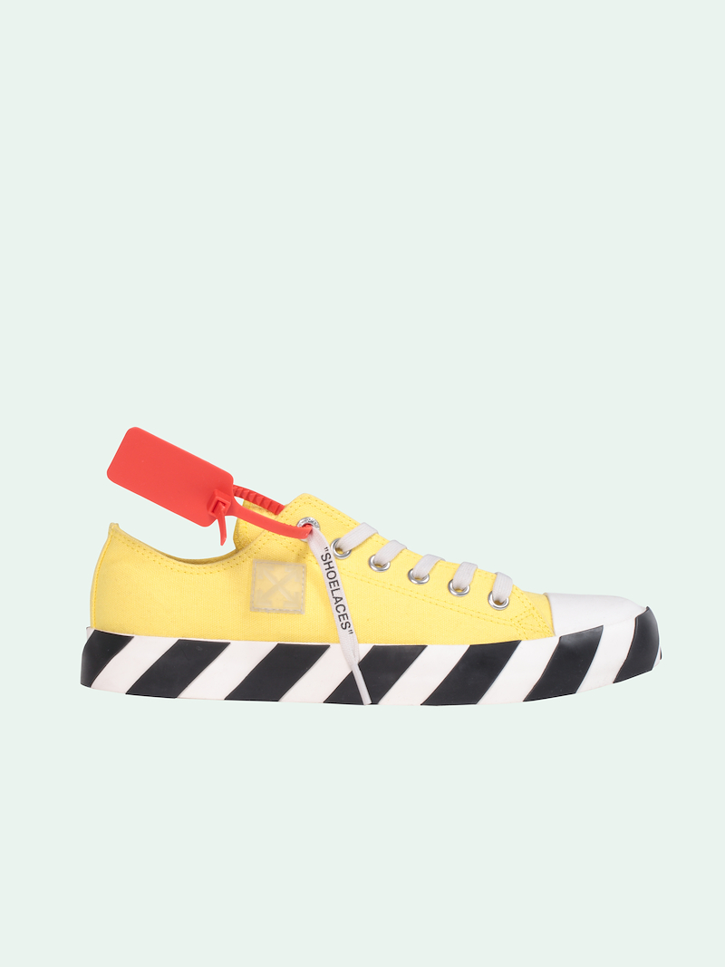 white striped vulcanized sneakers