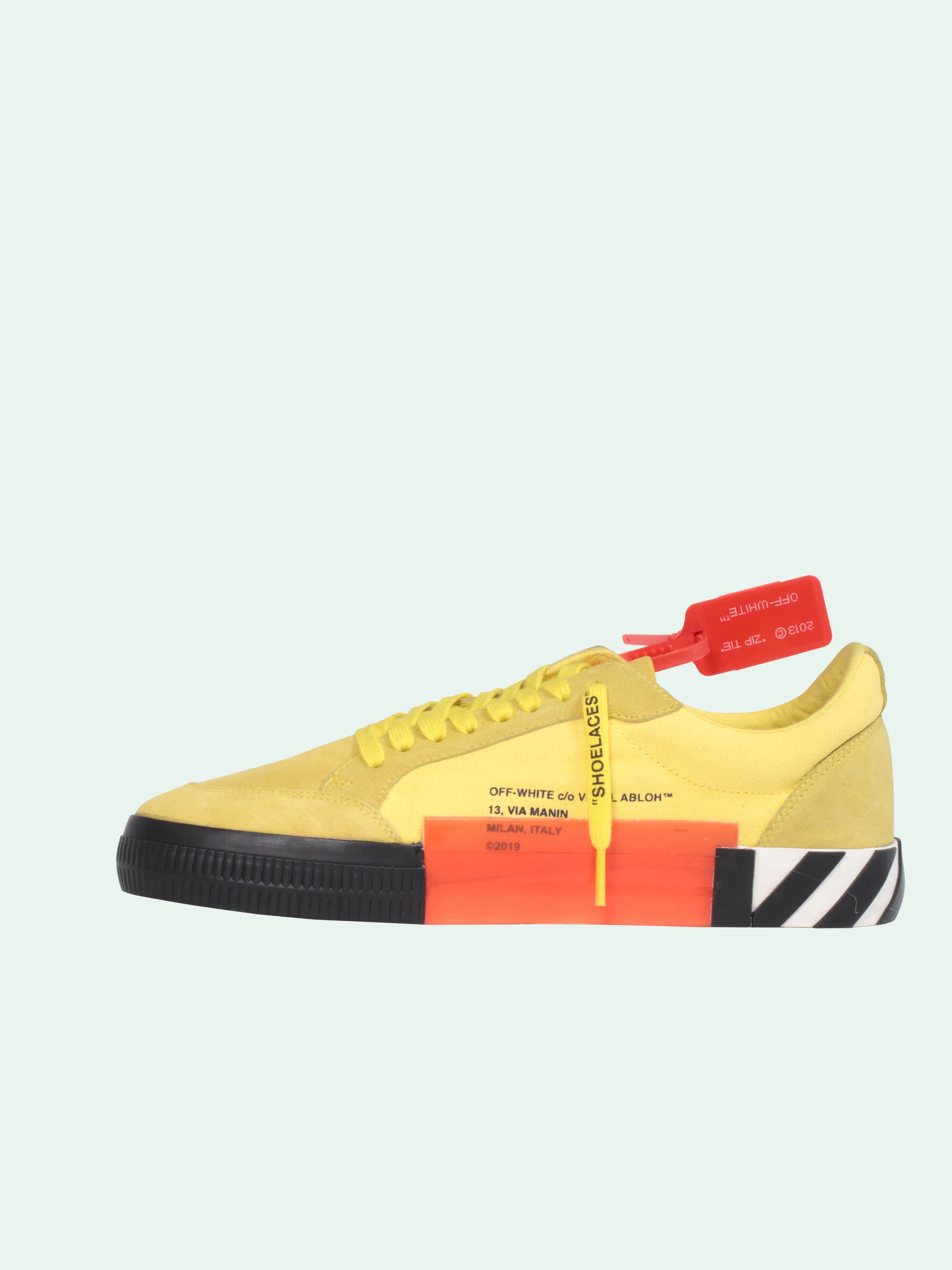 yellow & red low vulcanized sneakers