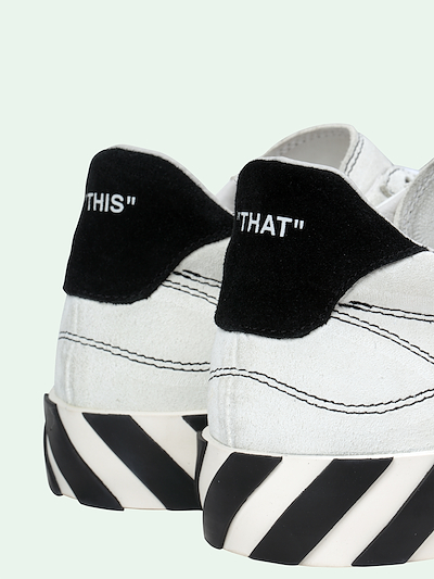 white striped vulcanized sneakers