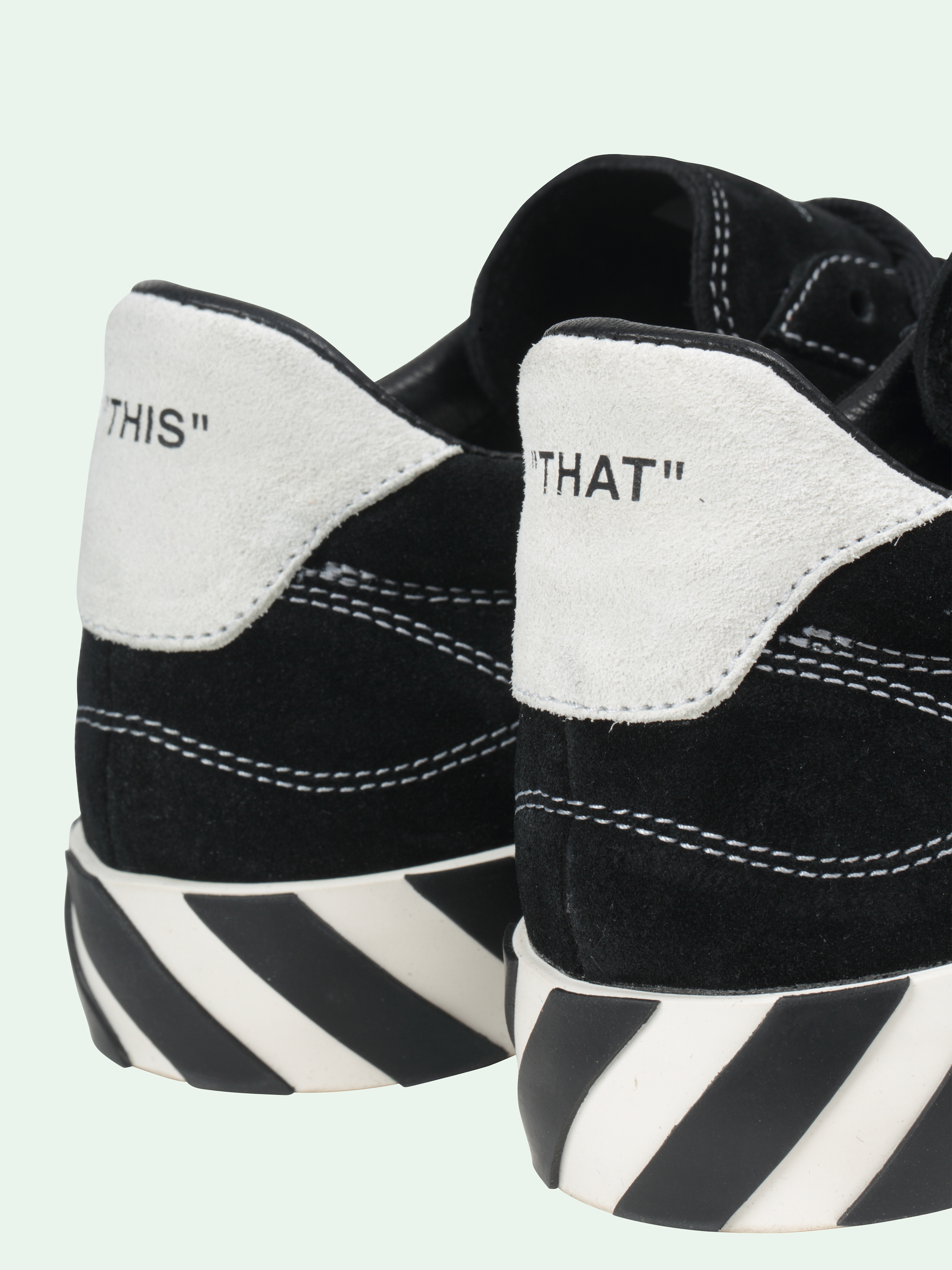 white & black leather vulcanized low sneakers