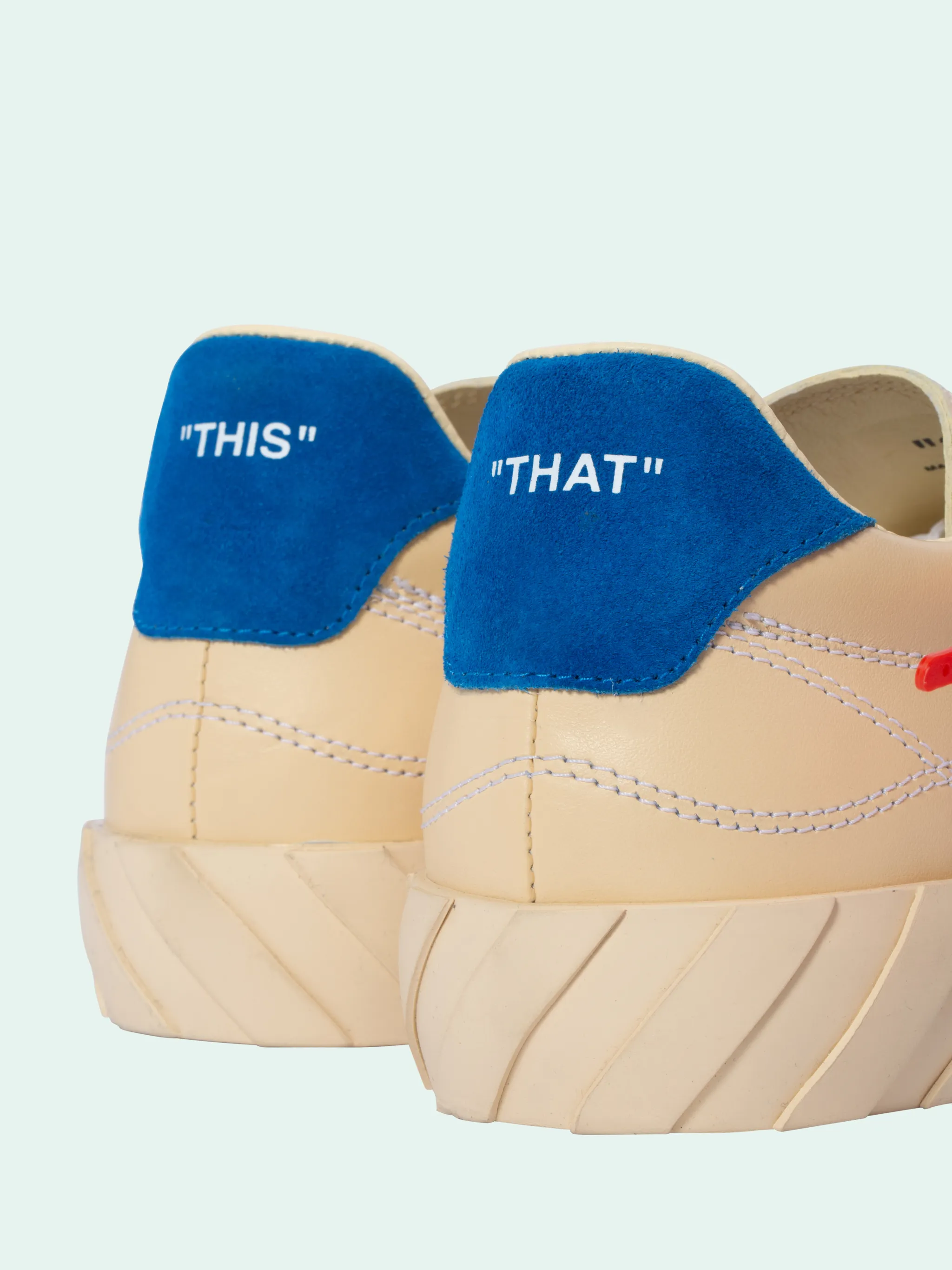 off white low vulcanized sneakers beige