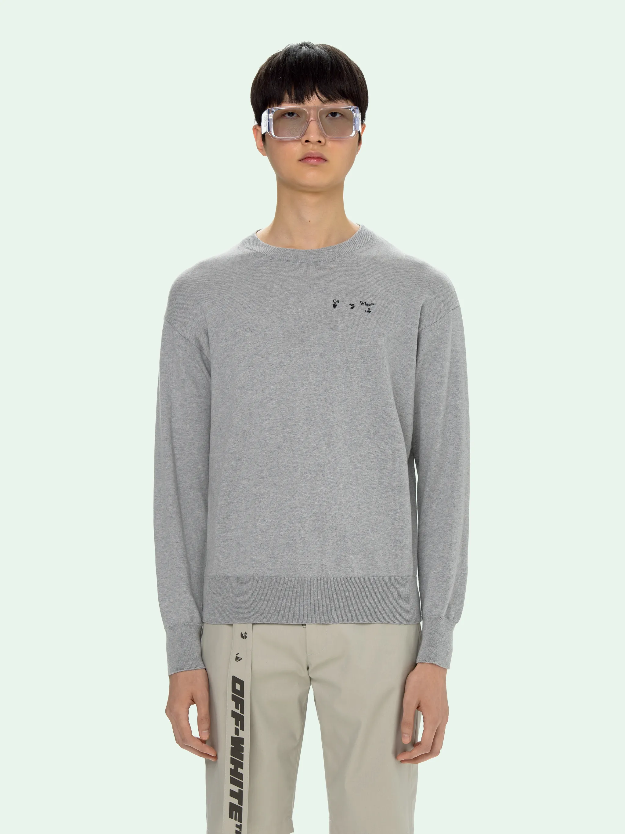 off white logo sweater