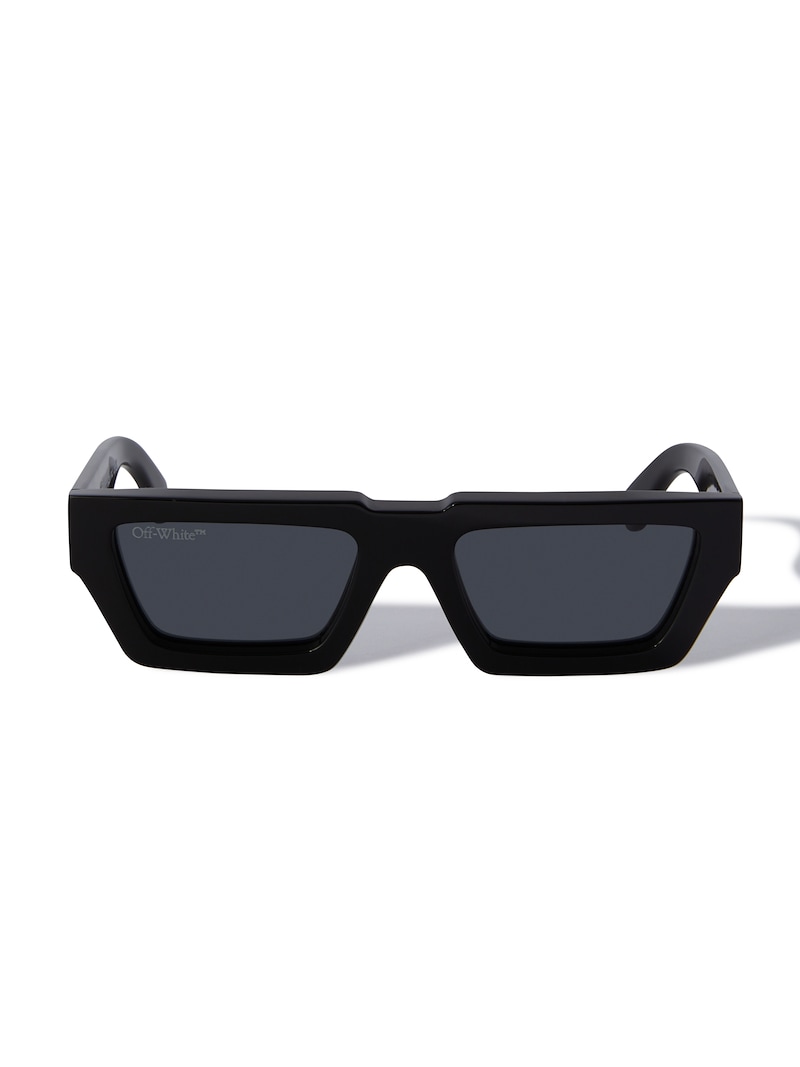 OFF-WHITE Cady Cut-Out Rectangular Frame Sunglasses Black/White/Grey (SS22)  (OERI006C99PLA0011007)