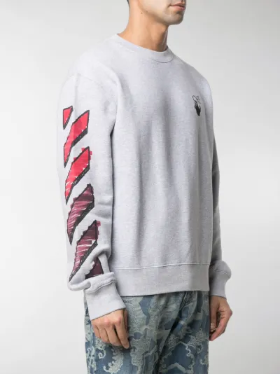 Off white grey sweatshirt Clearance