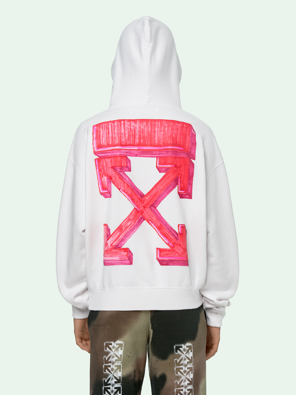 off white marker slim hoodie