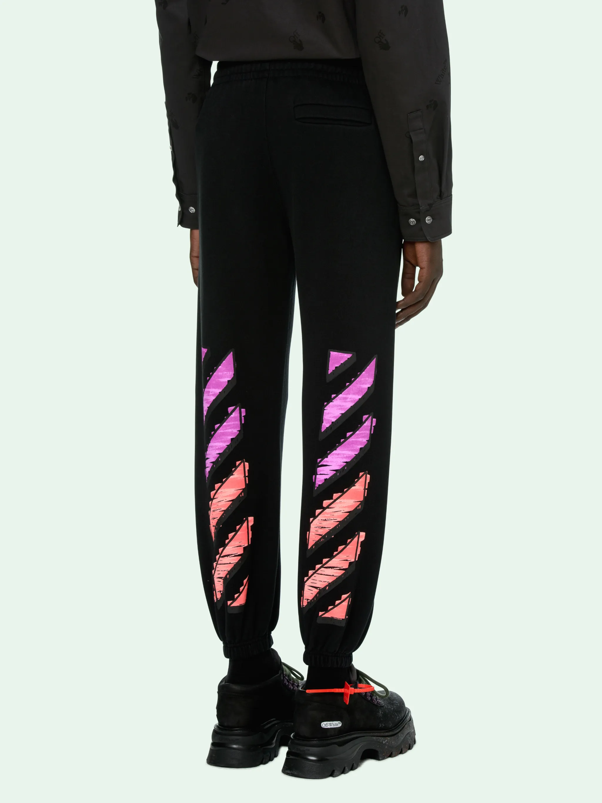 white stripe track pants