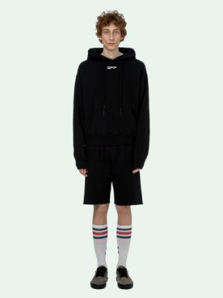 MASKED FACE HOODIE in black Off White Official US