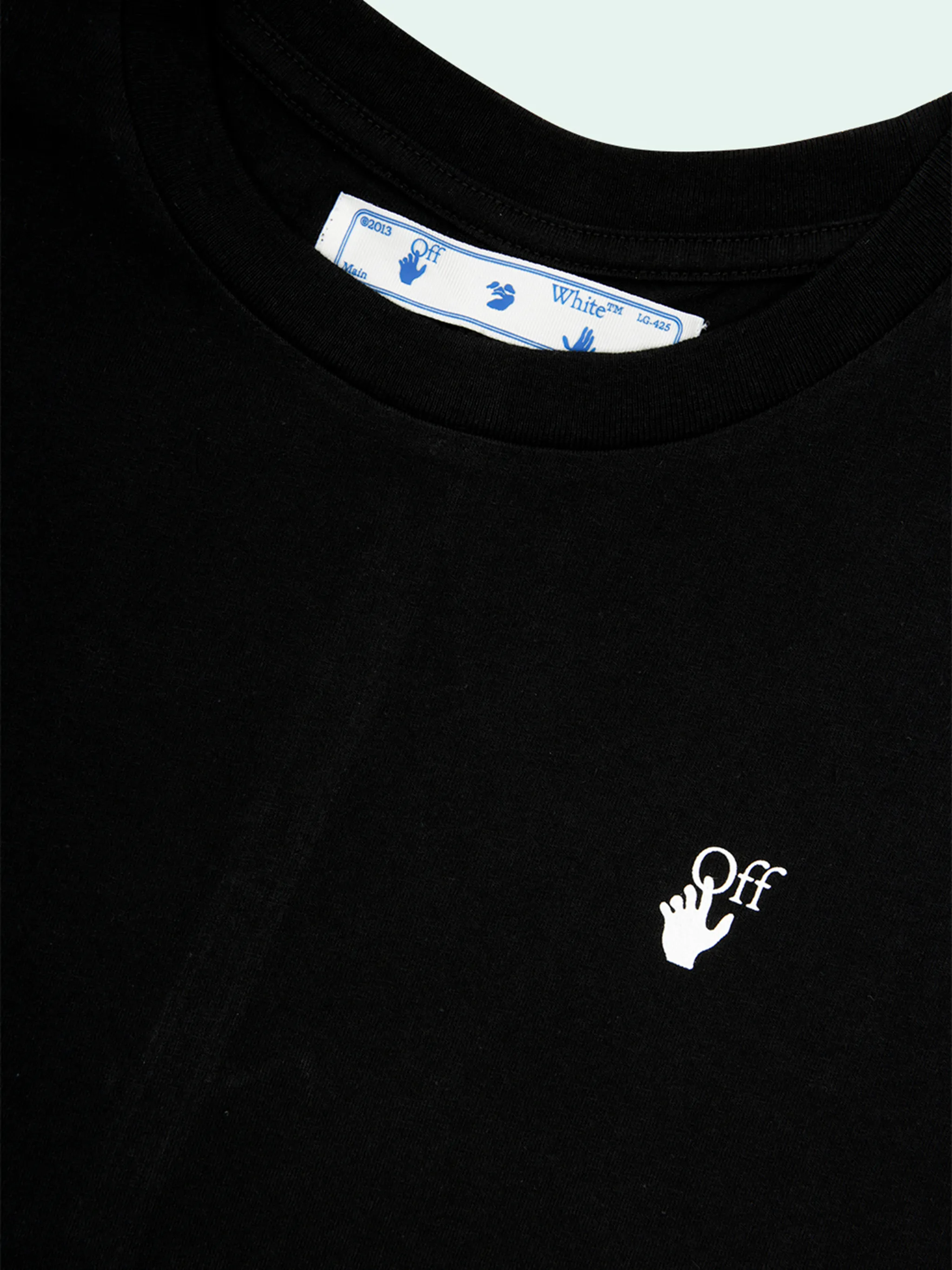 mens black off white t shirt