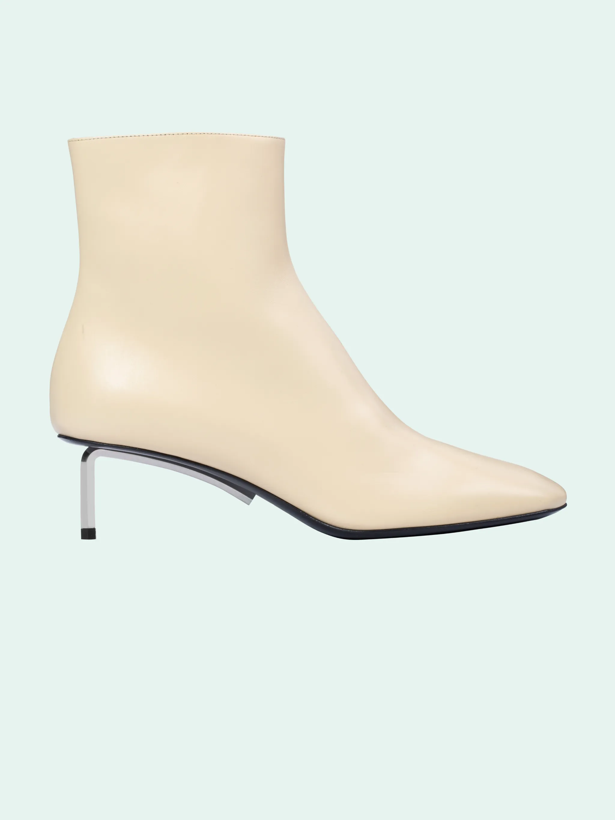 metallic ankle boots