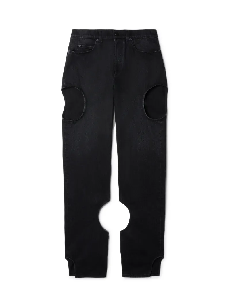 OFF-WHITE PANTS WITH EYELETS   OMCO020F23FAB0081010