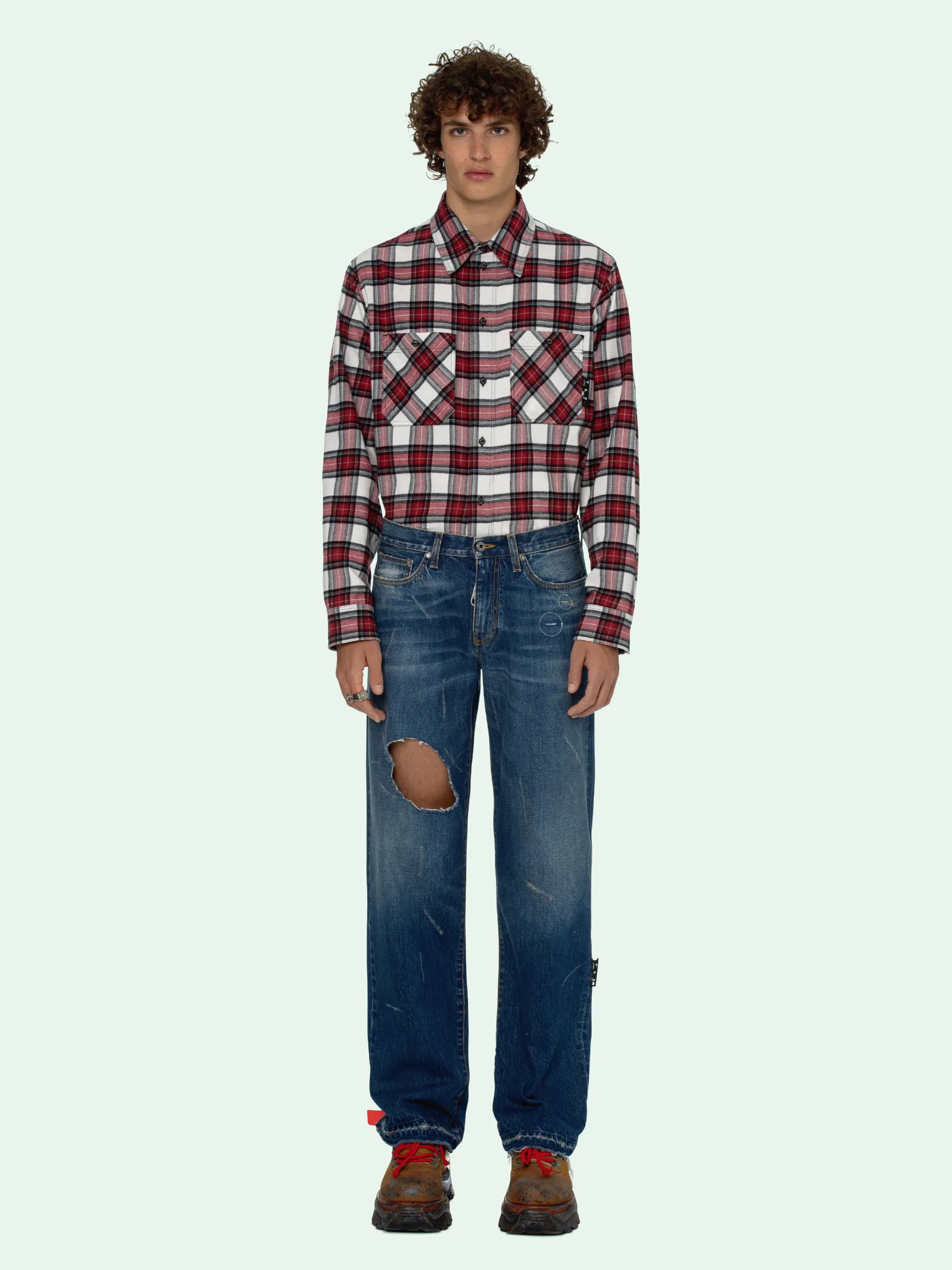 white relaxed fit jeans