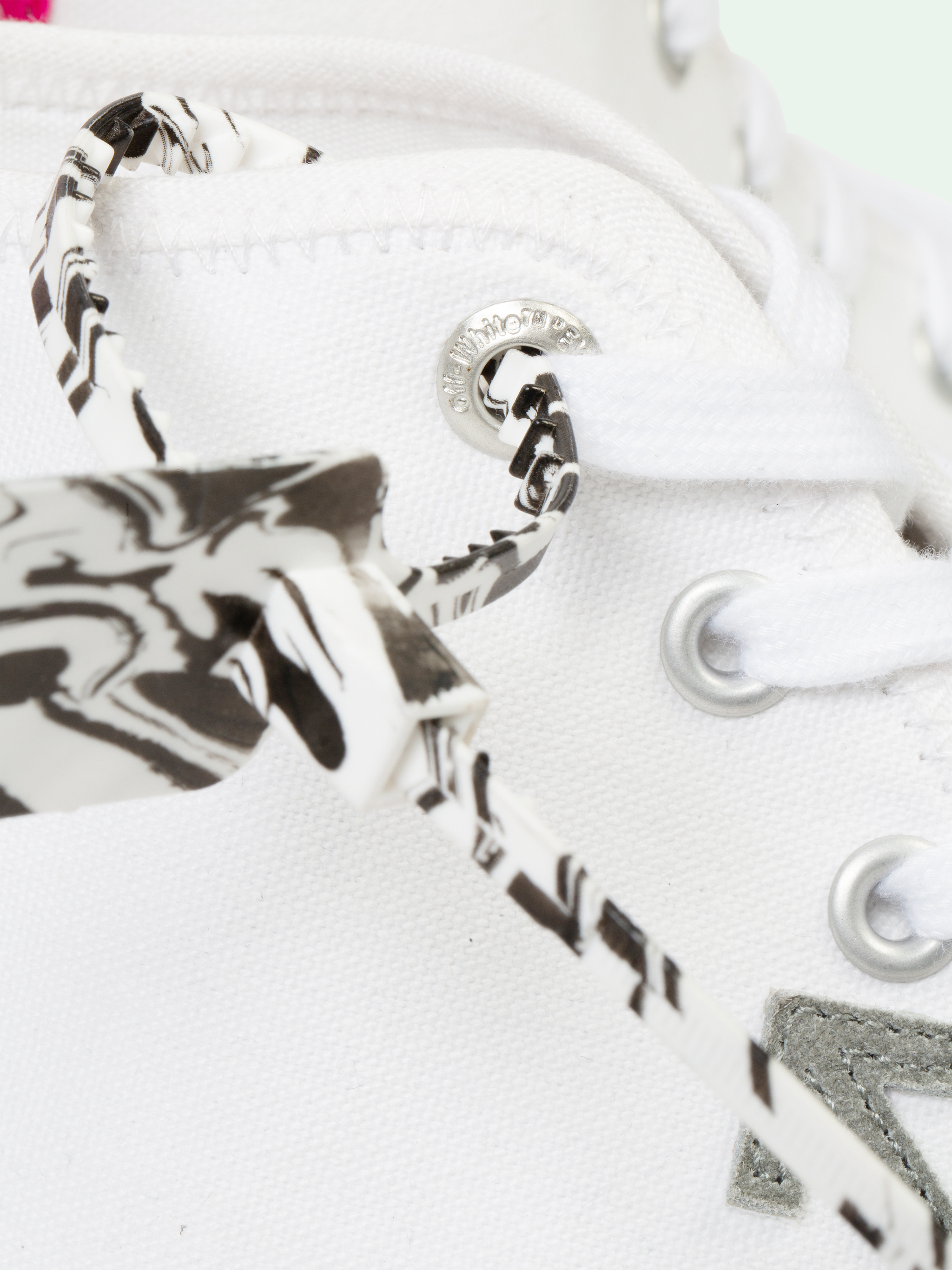 off white mid top vulcanized sneaker