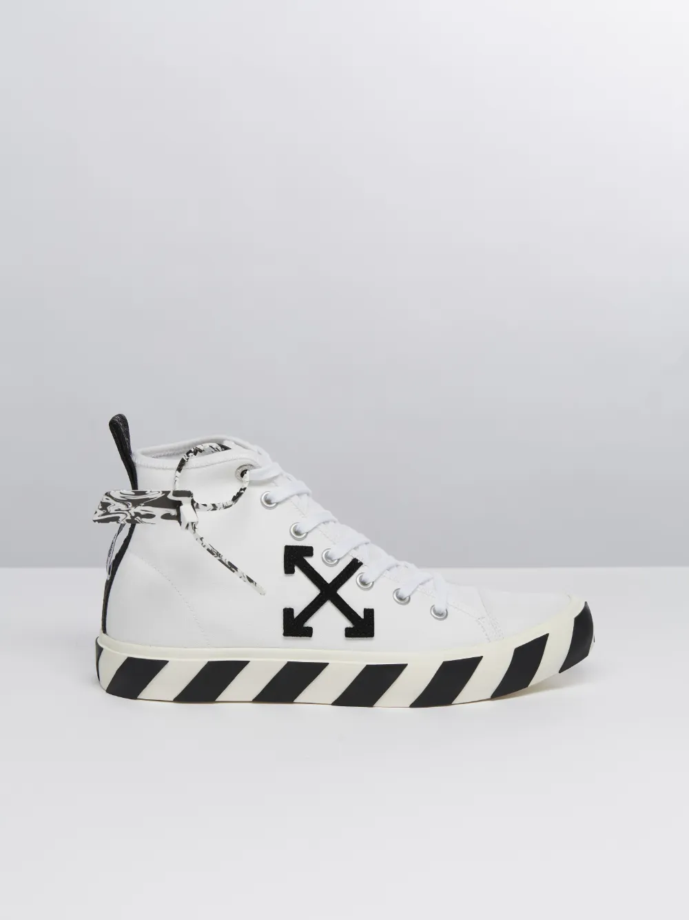 white striped vulcanized sneakers