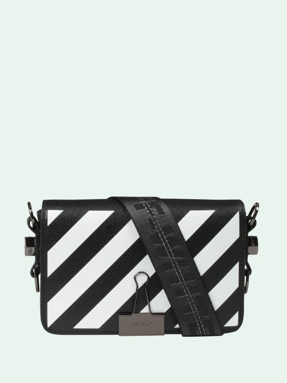 OFF-WHITE Binder Clip leather shoulder bag · VERGLE