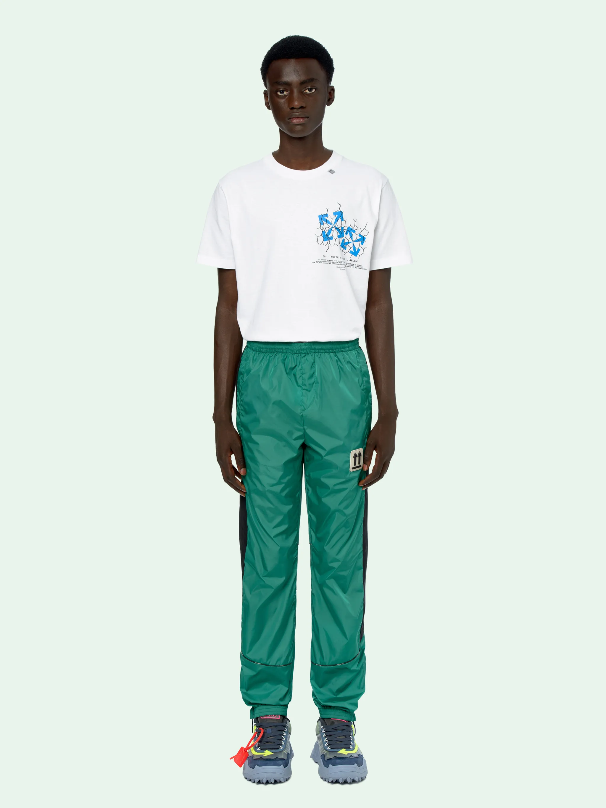 mint green track pants