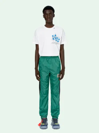 off white green pants