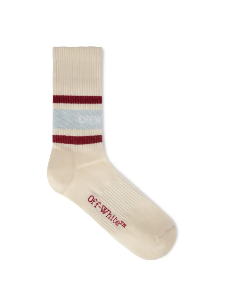 Mittelhohe Socken mit Streifen & Logo