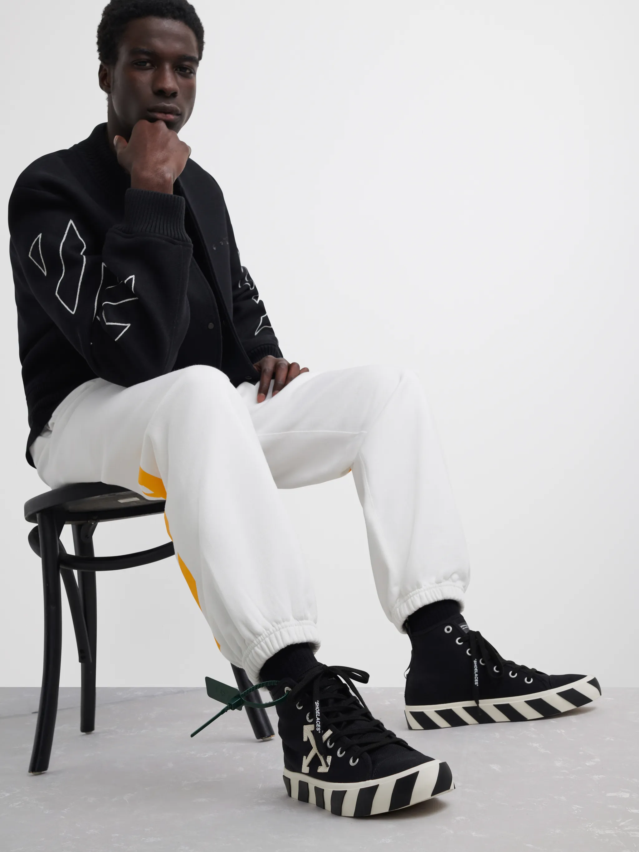 off white mid top vulcanized