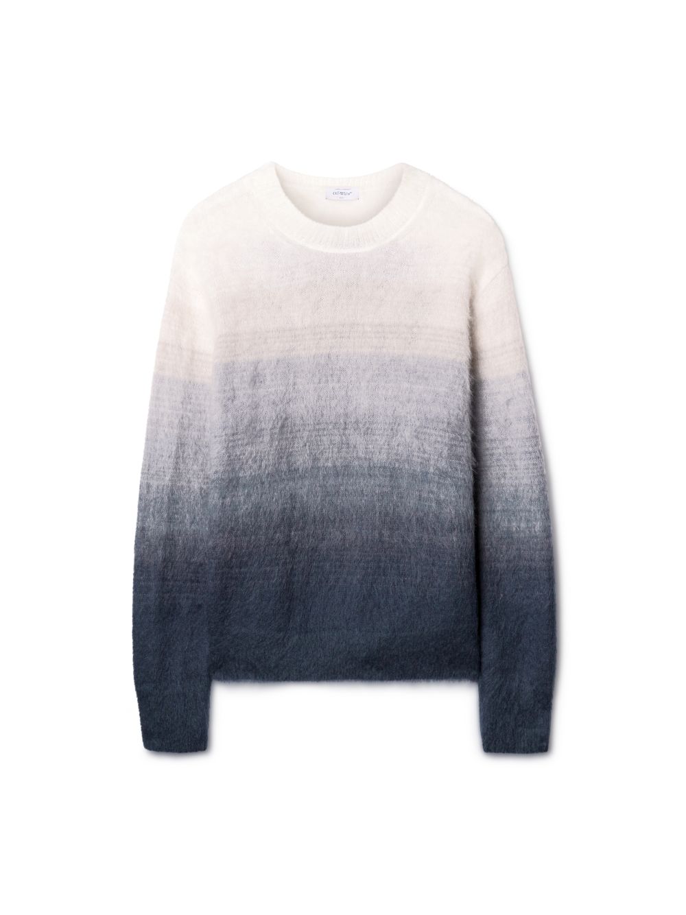 MOHAIR ARROW GRADIENT KNIT CREWNECK in grey Off White Official US