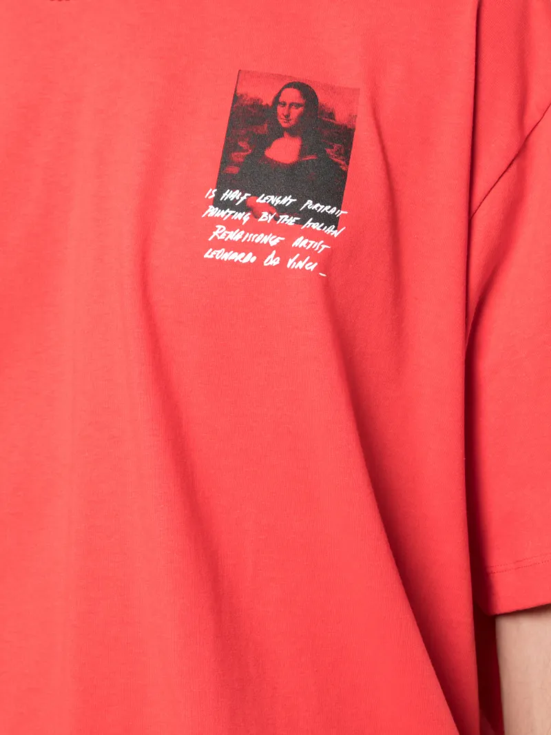 off white mona lisa red tee