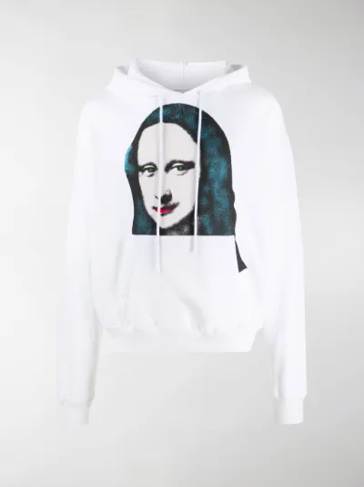 off white mona lisa hoodie white