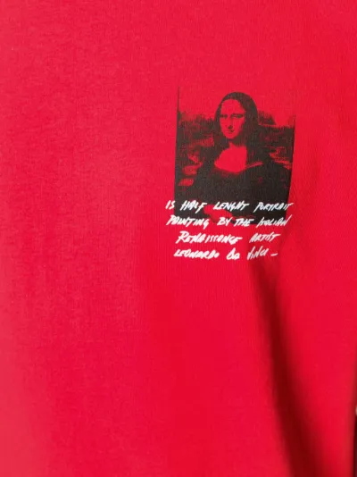 Off-White Mona Lisa print T-shirt red 