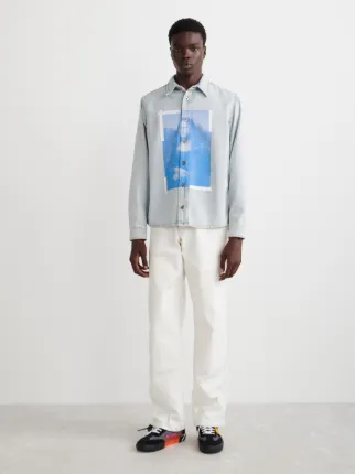 MONALISA DENIM SHIRT BLEACH in 4045 bleach blue - blue | Off-White 