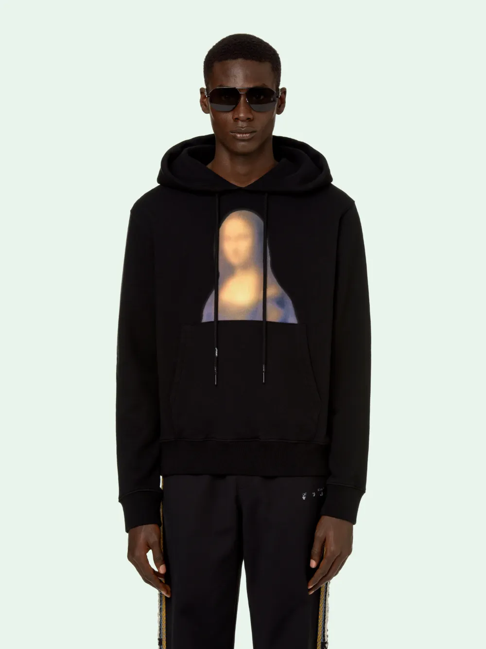 off white mona lisa hoodie black