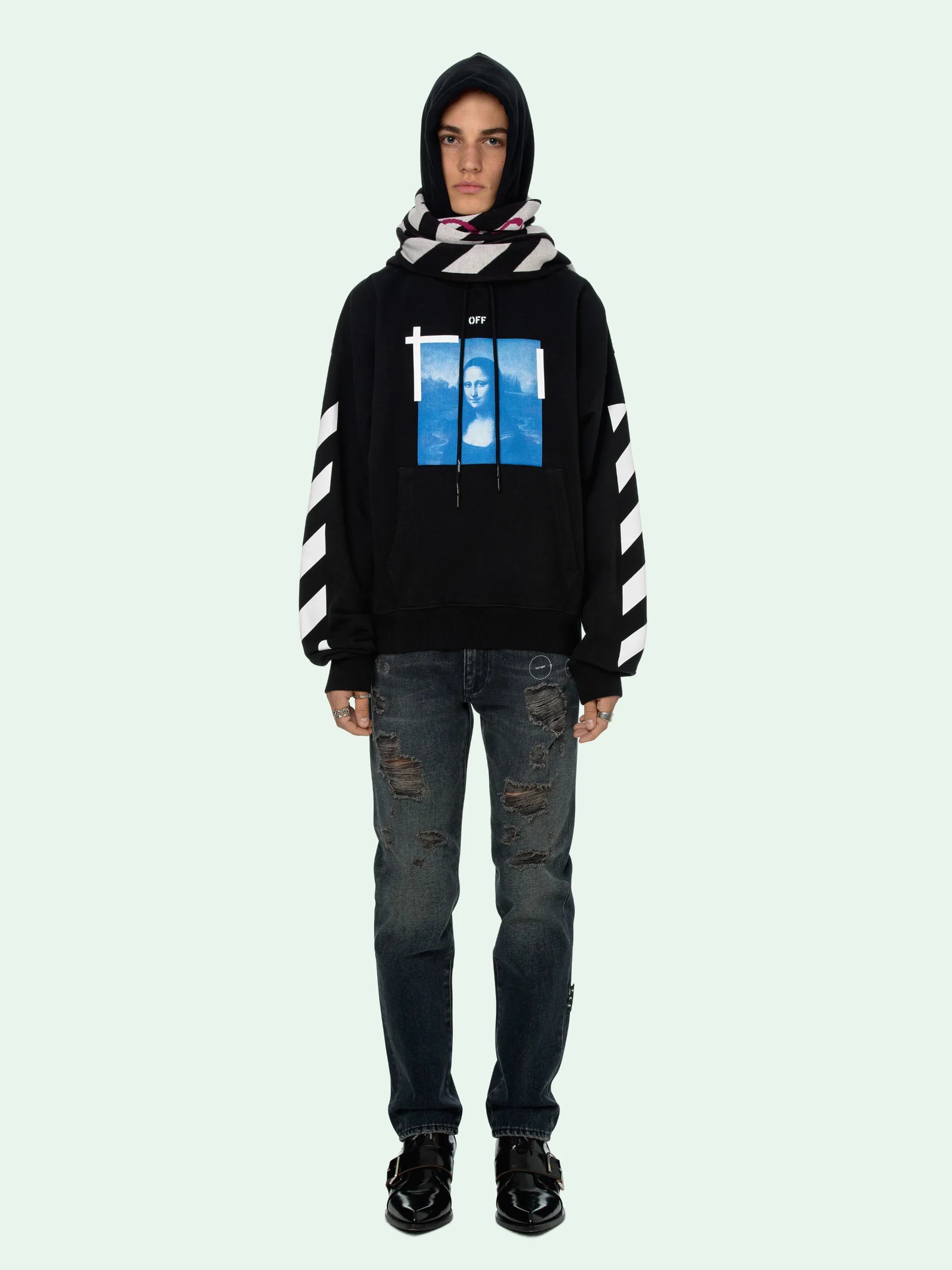 hoodie mona lisa off white