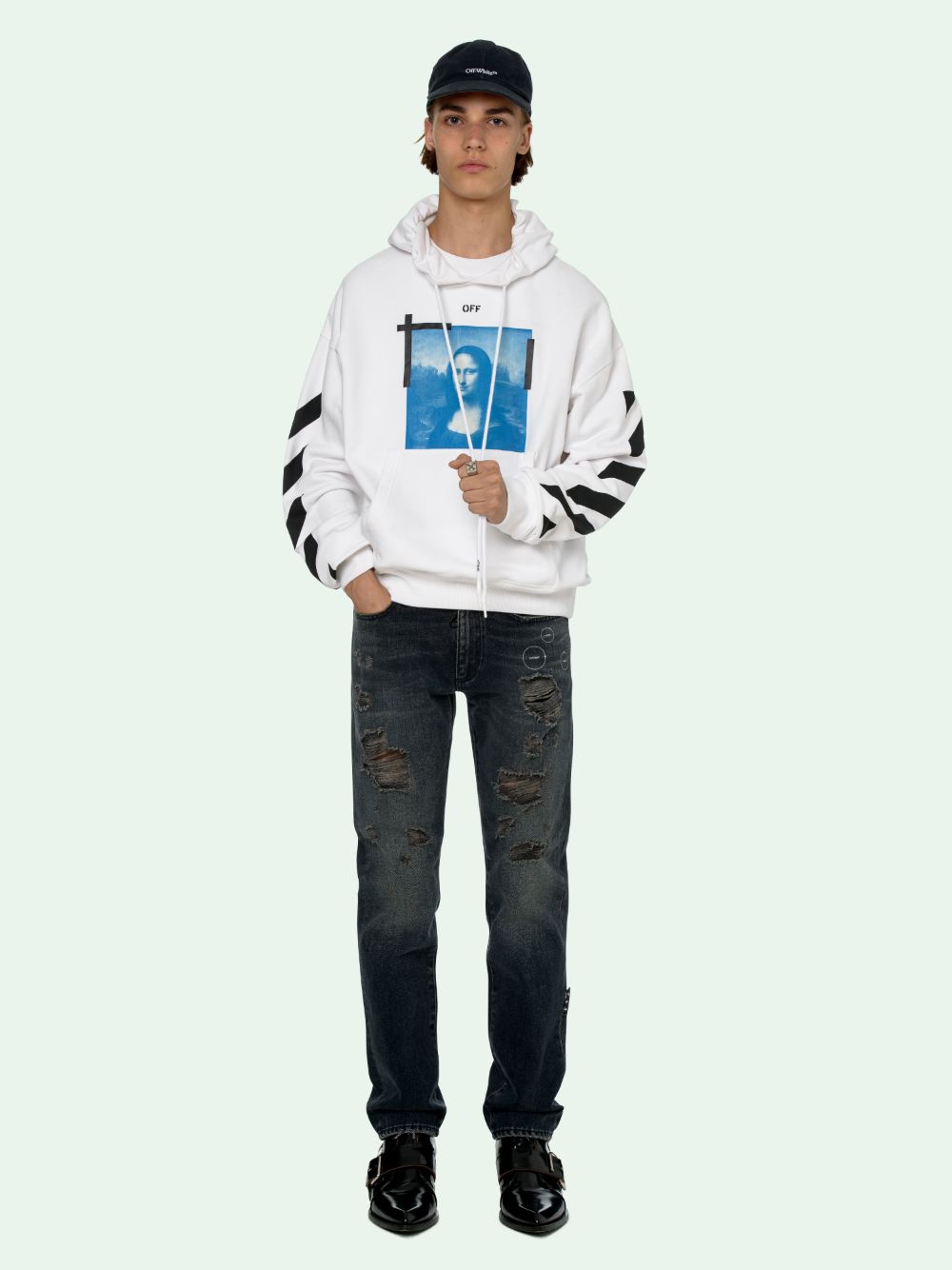 Venta > sudadera off white mona lisa > en stock