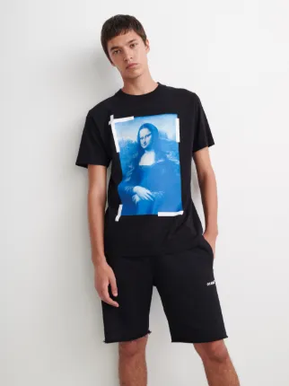 Off white mona shop lisa tee black