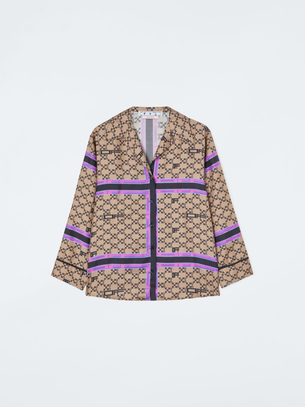 MONOGRAM PAJAMA SHIRT in brown