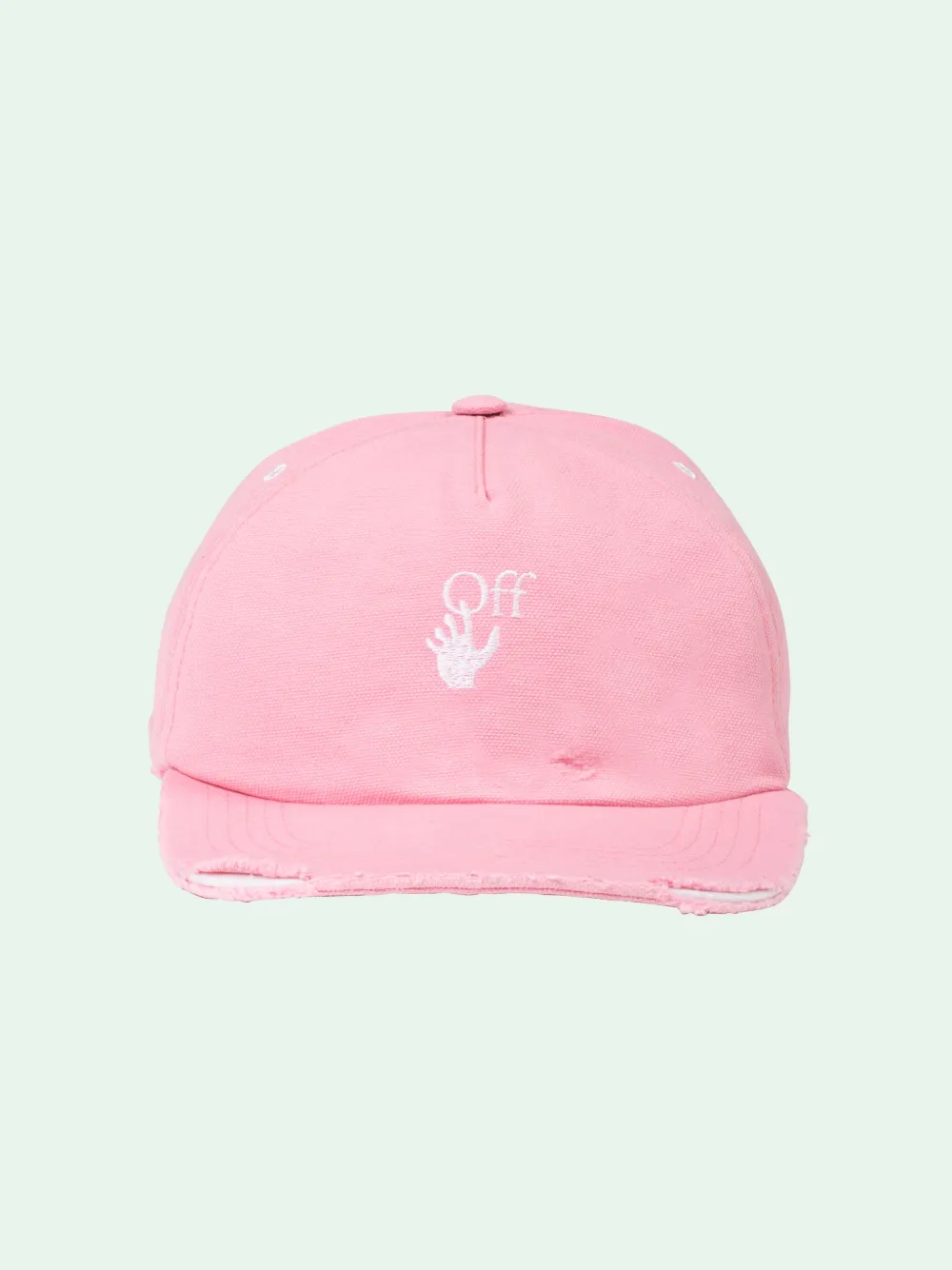 pink and white baseball cap