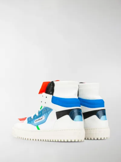 off white blue high top sneakers